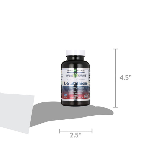 Amazing Formulas L-Glutathione, 500 Mg Veggie Capsules (120 Count)