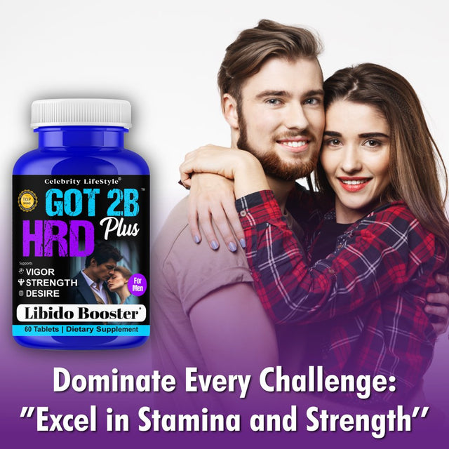 Got2Bhrd plus Premium Male Testosterone Booster, Boost Energy, Muscle Growth and Vitality 60 Tablets