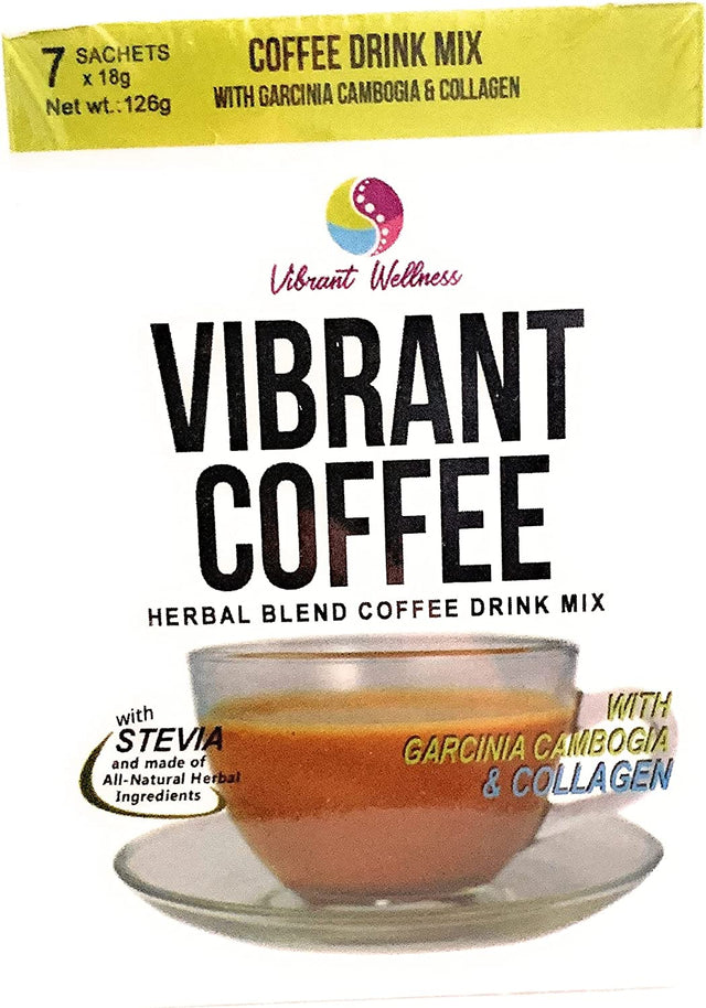Coffee with Stevia, Garcinia Cambogia & Collagen for Weight Loss, 7 Sachets in 1 Box