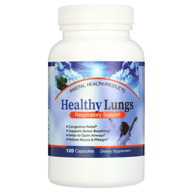 Healthy Lungs 120 Capsules - a All Natural Lung Health Supplement That Quickly Reduces Mucus and Phlegm, Congestion While Improve Breathing, Cleanse, Detox and Reducing Coughing. Made in the USA