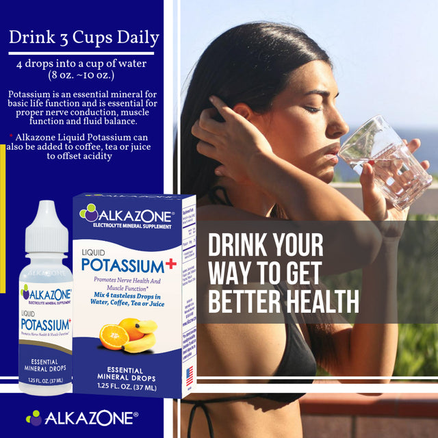 Alkazone - Potassium Liquid Drops - 1 Each - 1.25 Fz