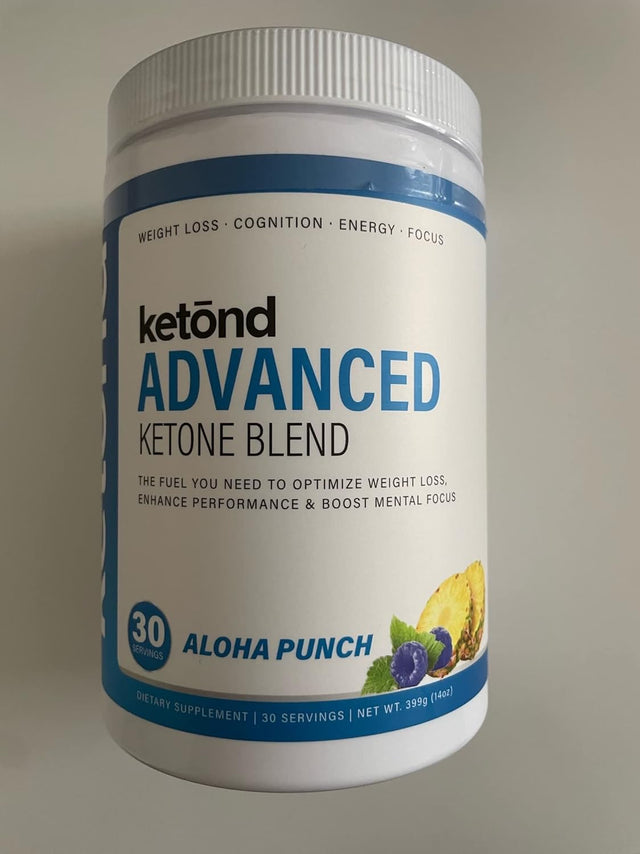 Ketond Exogenous Ketones Advanced Blend Drink Ketones for Rapid Weight Loss - Best Fuel for Energy, Mental Performance and Weight Loss - Aloha Punch (30 Servings)