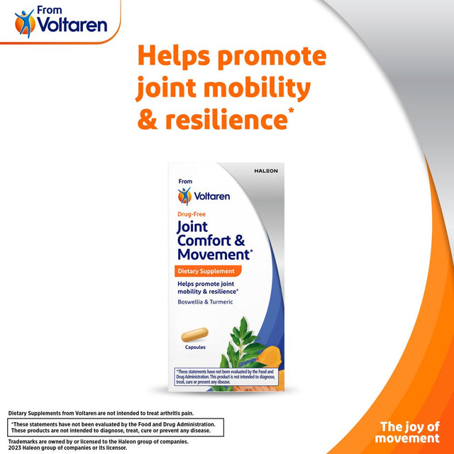 Joint Comfort + Movement from Voltaren Dietary Supplements, 30Ct