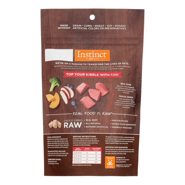 Instinct Freeze Dried Raw Boost Mixers Grain-Free All Natural Beef Recipe Dog Food Topper by Nature'S Variety, 6 Oz. Bag