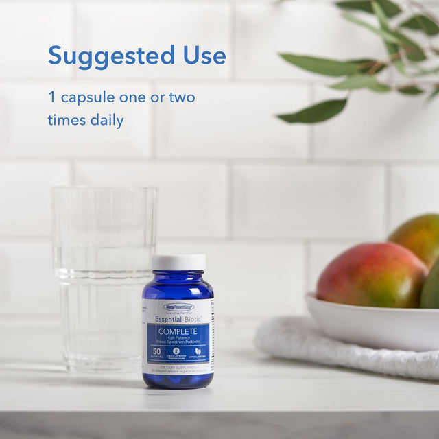 Allergy Research Group - Essential-Biotic COMPLETE - High Potency Probiotic, No Refrigeration - 60 Vegetarian Capsules