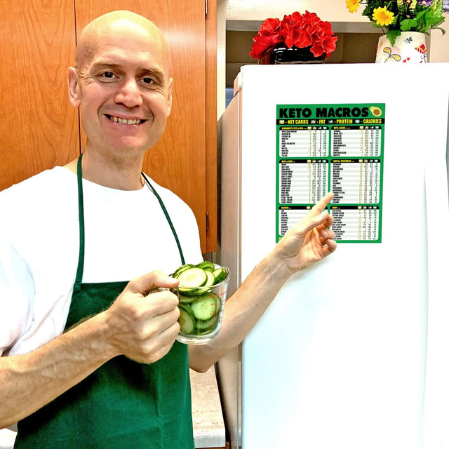 Keto Diet Cheat Sheet Magnet - Extra Large Easy to Read 8.5βX11β Ketogenic Food Reference Chart β Count Your Macros & Stay Low Carb β Keto Friendly Macronutrient Fridge Guide by AKS Magnets