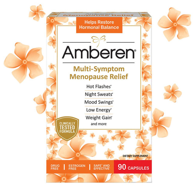 Amberen Multi-Symptom Menopause Relief, Dietary Supplement, 90 Capsules