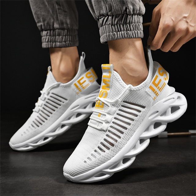 Htcenly Men Running Shoes Athletic Sports Shoes Lightweight Gym Jogging Comfortable Casual Fashion Sneakers Outdoor Walking Breathable Slip on Shoes Trainers