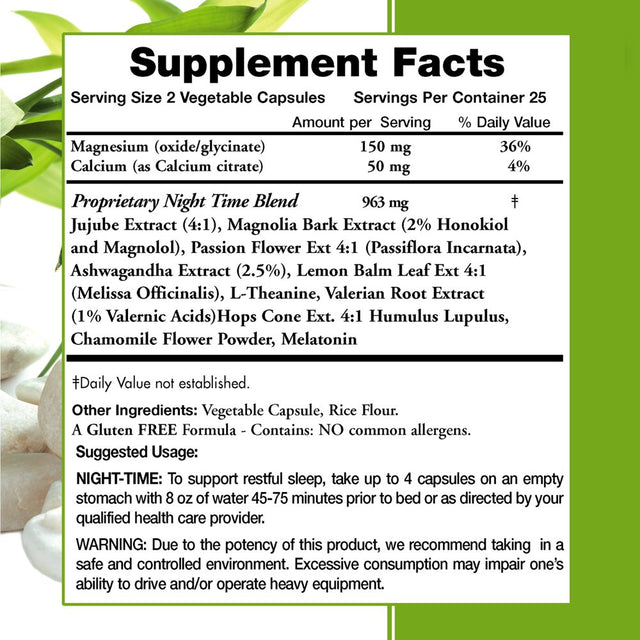 All Natural Muscle Relax Formula PM plus - over 1,150 Milligram Support - Night-Time Relaxer - Maximum Strength Natural Relaxant - 50 Capsules…