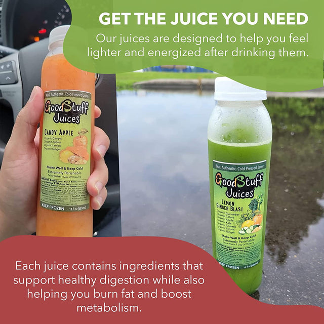 3 Day Organic Juice Cleanse by Good Stuff Juices - Summer Slim Kit - Detox Your Body, Lose Fat, and Feel Great - Cold-Pressed - Premium Taste - 18 Juices - 12Oz