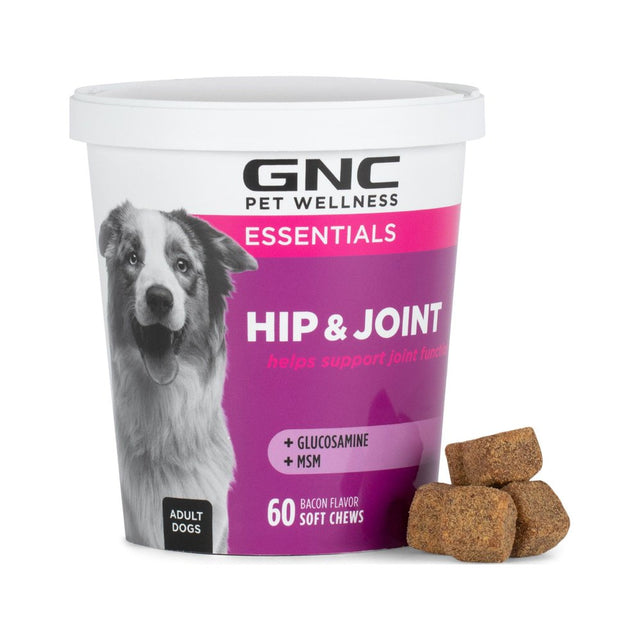 GNC Pet Wellness Essentials Hip & Joint Soft Chews, All Dog, 60Ct