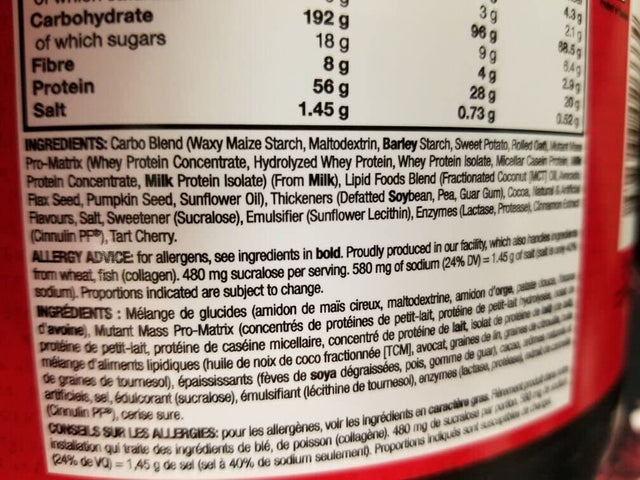 Fit Foods Mutant Mass, Triple Chocolate, 2.2 Kg