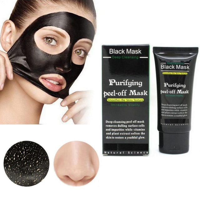 Kakidly New Purifying Black Peel-Off Mask,Facial Cleansing, Increases Vitality Blackhead Remover Deep Cleanser, Acne Face Mask