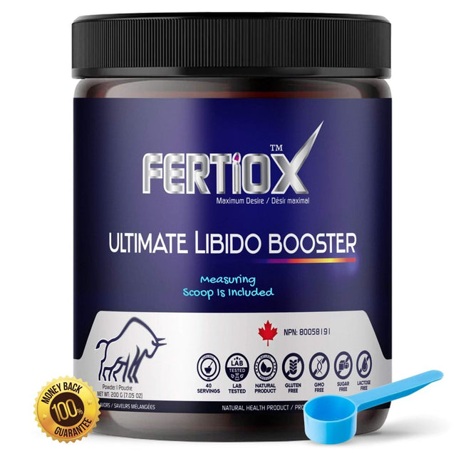 Fertiox Ultimate Libido Booster,Testosterone Booster,Immunity,Vitality Support for Men & Women, 4 in One ,Made in Canada
