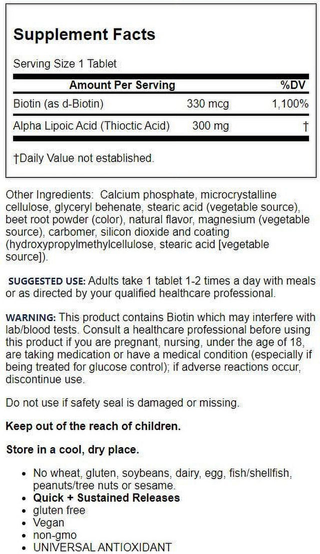 Jarrow Formulas Alpha Lipoic Sustain, Supports Cardiovascular Health, 300 Mg, 120 Sustain Tabs