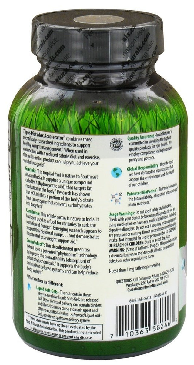 Irwin Naturals Triple-Diet Fat Reduction Dietary Supplement, 72 Count