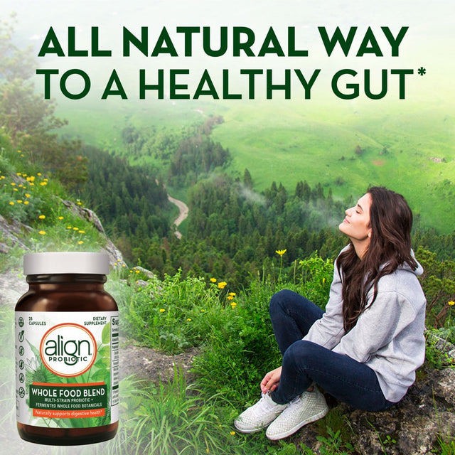 Align Whole Food Multi-Strain Probiotic Supplement Capsules, 28 Ct