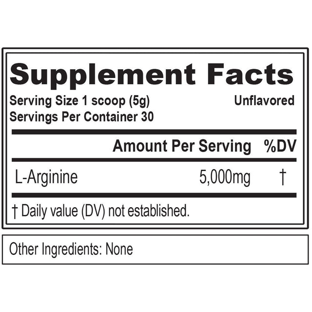 Evlution Nutrition Nitric Oxide Booster L-Arginine Supplement - High Potency Nitric Oxide Supplement with 5000Mg of L Arginine for Enhanced Pumps Energy Muscle Growth and Vascularity - Unflavored