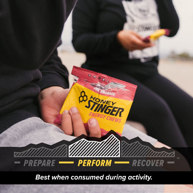 Honey Stinger Organic Energy Chew, Pink Lemonade, 1.8 Oz, 12 Ct