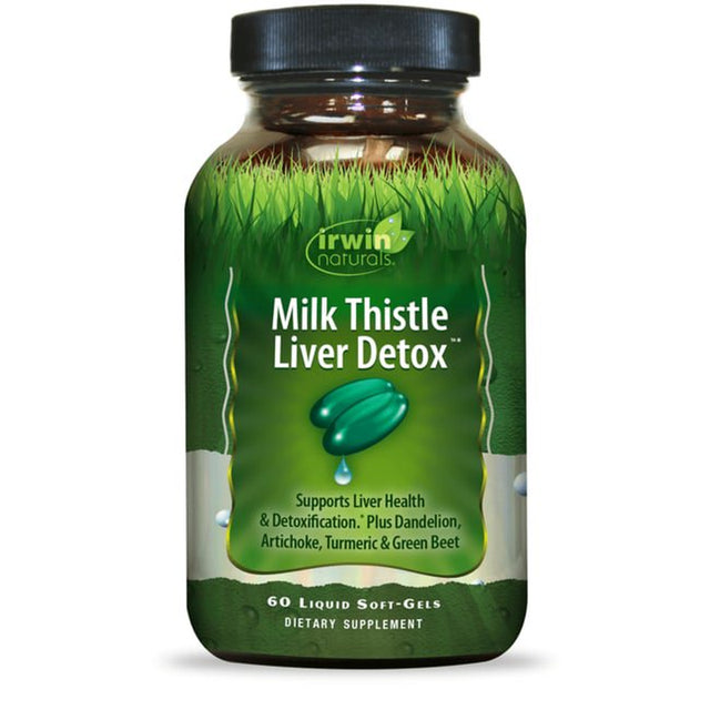 Irwin Naturals Milk Thistle Liver Detox Dietary Supplement, 60 Count