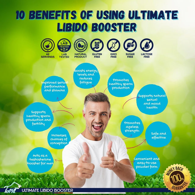 Fertiox Ultimate Libido Booster,Testosterone Booster,Immunity,Vitality Support for Men & Women, 4 in One ,Made in Canada