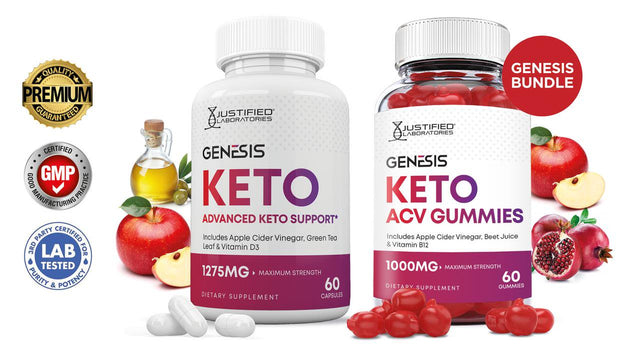 Genesis Keto ACV Gummies 1000Mg & Keto ACV Pills 1275MG Bundle