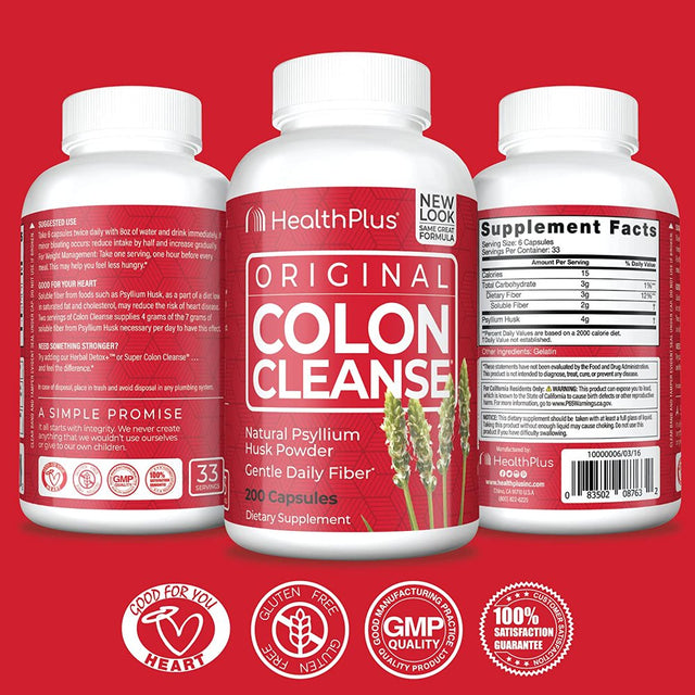 Health plus the Original Colon Cleanse - 200 Capsules