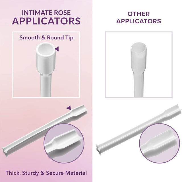 Intimate Rose 30 Count Vaginal Suppository Applicators, Individually Wrapped, Disposable Applicator - Fits Most Boric Acid Suppositories and More, From, Pack of 30