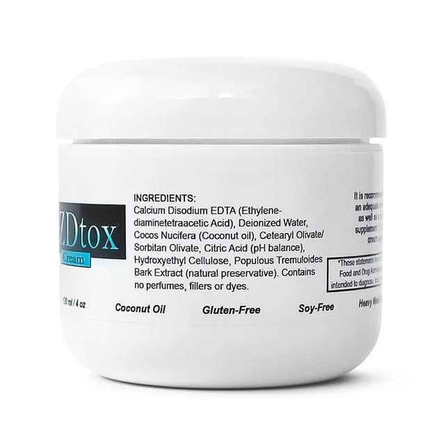 Ezdtox Cream - Heavy Metal EDTA Detox - 1 Month Supply - 4 Oz. Jar