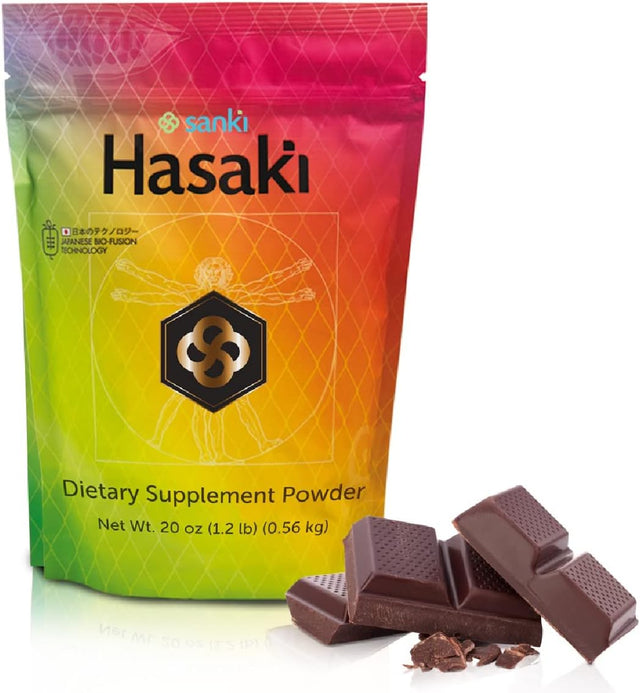 Global Chocolate Hasaki Dietary Supplements Powder Is a Japanese-Origin Product for Protecting Gut Health and Nutrition. Net Weight 20 Ounces (1.2 Pounds), 0.49 Ounces of Protein per Dose