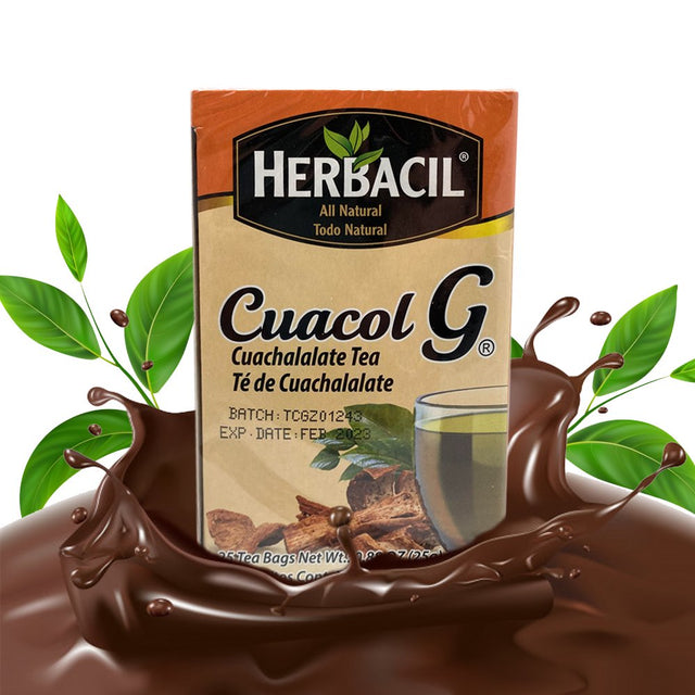 Herbacil Cuachalalate Tea. Gastrointestinal, Kidney and Liver Ailments Relief. Pure and Natural. 25 Bags. 0.88 Oz. Pack of 3