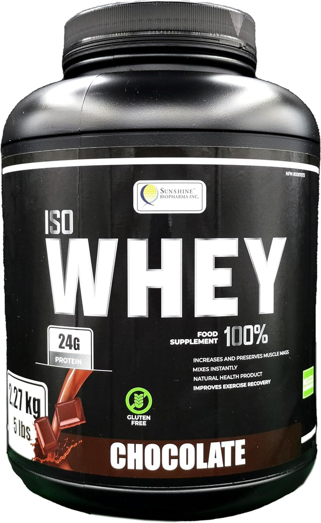 Isowhey Chocolate Protein Powder 5Lbs (2.27Kg). Ultra Filtered Pure Whey Protein. Maintain and Increase Lean Muscle Mass in a Strong Lean Body.