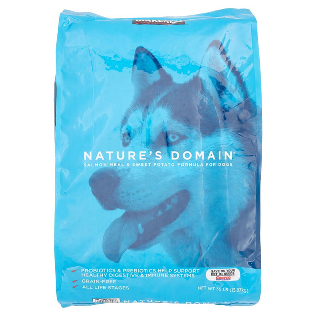 Kirkland Signature Nature'S Domain Grain-Free Salmon Meal & Sweet Potato Formula Dog Food, 35 Lb