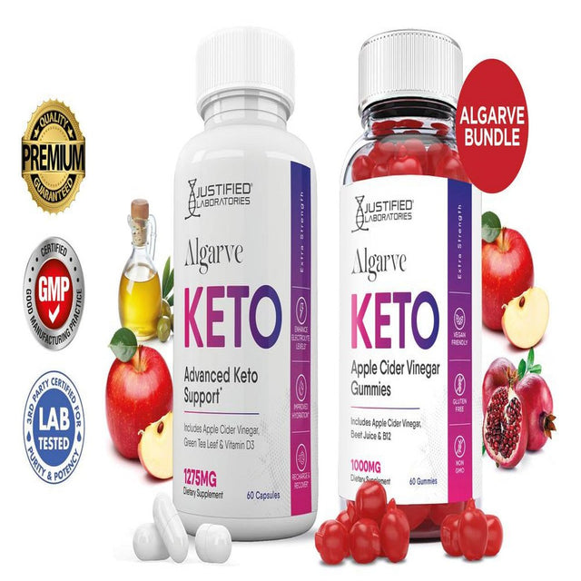 Algarve Keto ACV Gummies 1000Mg & Keto ACV Pills 1275MG Bundle
