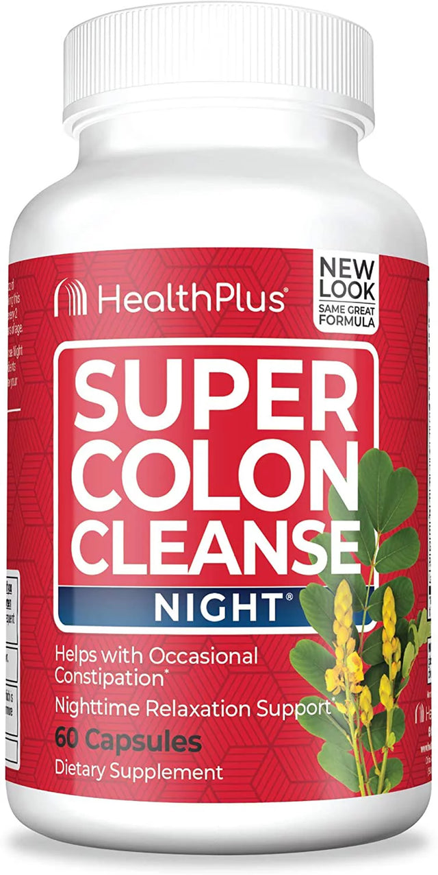Health plus Super Colon Cleanse Night Formula, 60 Capsules, 30 Servings