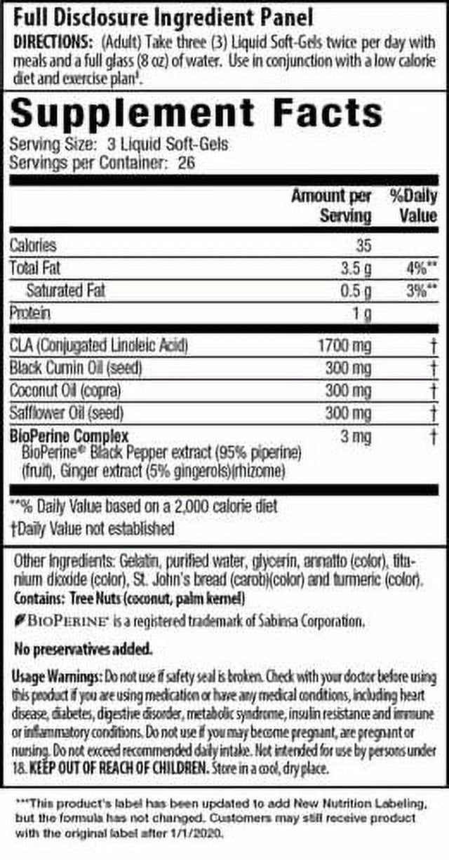 Irwin Naturals CLA Lean Body Fat Reduction, 80 Liquid Softgels with Pill Case