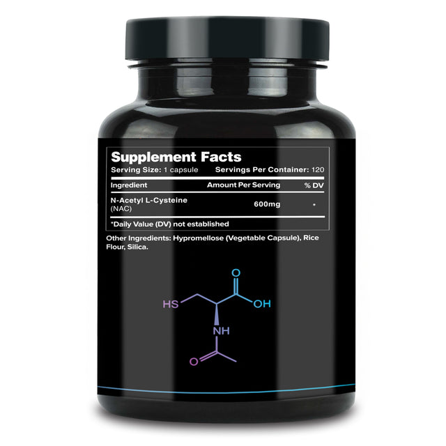 Leviathan Nutrition NAC - N-Acetyl L-Cysteine 600Mg, 120 Capsules - Gluten Free NAC Supplement