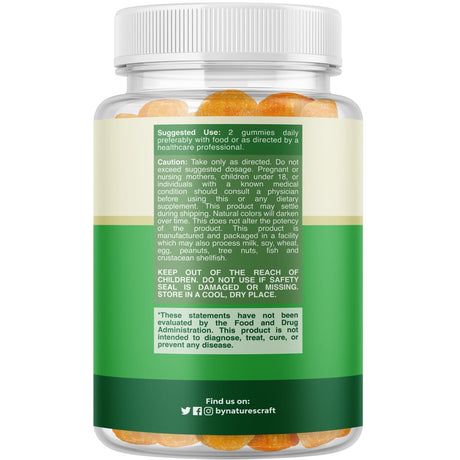 Delicious Vitamin C Gummies for Adults - Nature'S Craft Chewable Vitamin C Immune Support Gummies 60Ct Orange Flavor