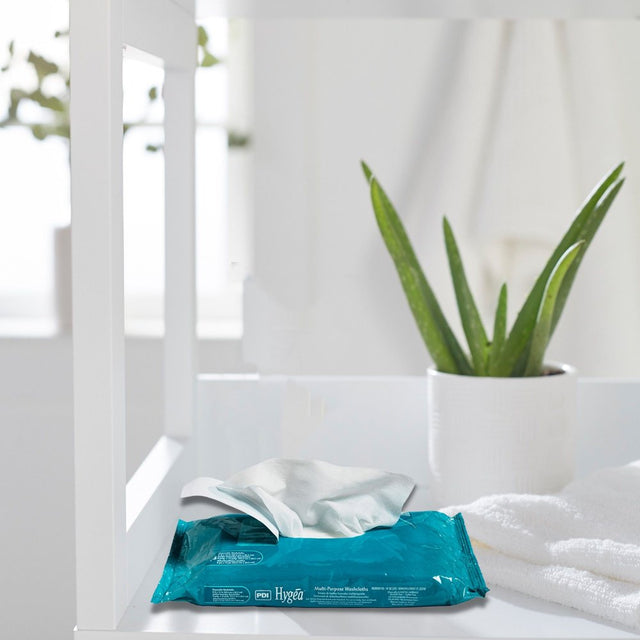 Hygea Personal Wipes for Adults, Disposable Washcloths, 8 in X 12 In, 48 Count, 1 Pack