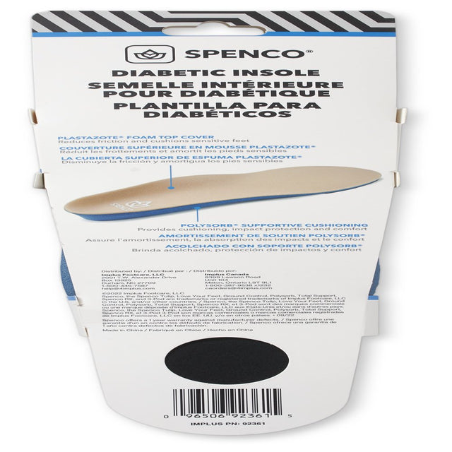 Spenco Diabetic Insole Trim to Fit, Men'S Size 7-13