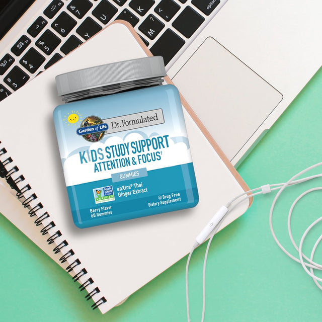 Garden of Life Dr. Formulated Kids Study Support Gummies | Drug Free Supplement | 60Ct