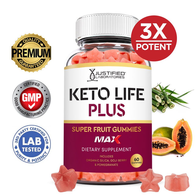 Keto Life plus Keto Max Gummies Dietary Supplement 60 Gummys