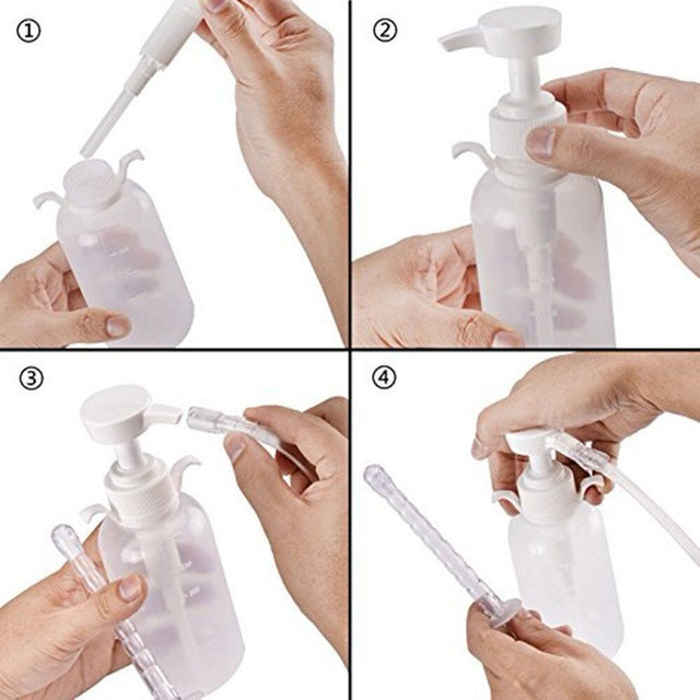 Kingfurt Silicone Vaginal Irrigator - Reusable Pudendal Syringe for Gynecological Health - Non-Allergenic & BPA Free - 9-Hole Spray Design