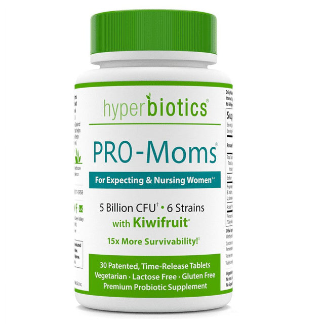 Hyperbiotics Pro-Moms for Expecting & Nursing Women with Kiwifruit - 30 Tablets