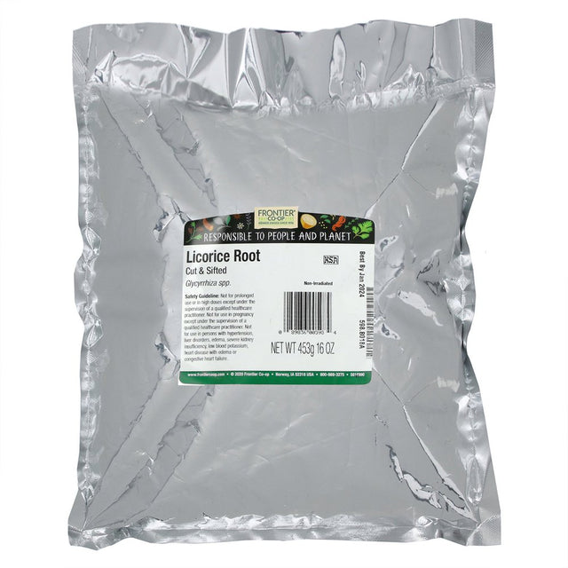 Frontier Natural Products, Licorice Root Cut & Sifted, 16 Oz (453 G) (1 Pack)