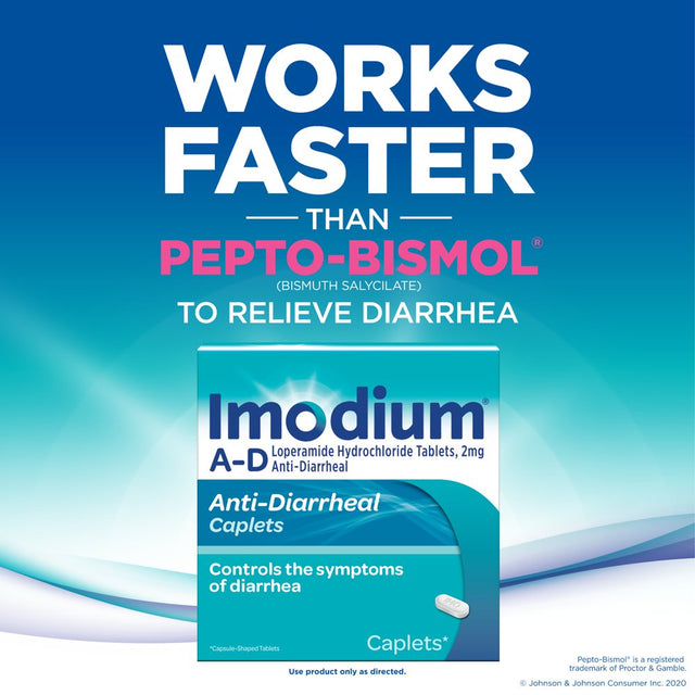 Imodium A-D Diarrhea Relief Caplets, Loperamide Hydrochloride, 6 Ct.
