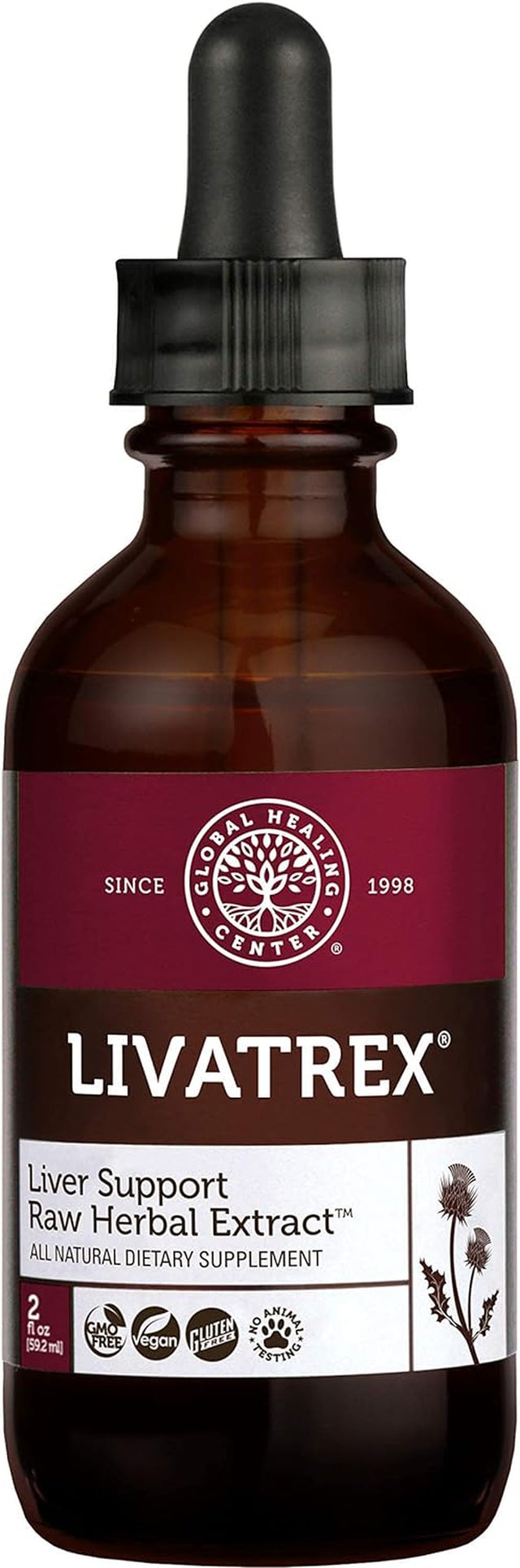 Global Healing Center Liver & Kidney Health Kit - Liquid Supplement Drops Support Liver and Gallbladder Detox & Function and Organic Kidney Cleanse & Urinary Health for Bladder - 2 Fl Oz Each