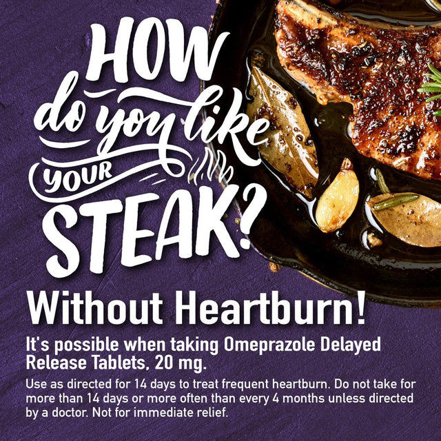 Equate Omeprazole Delayed Release Tablets 20 Mg, Acid Reducer, Frequent Heartburn, 42 Count