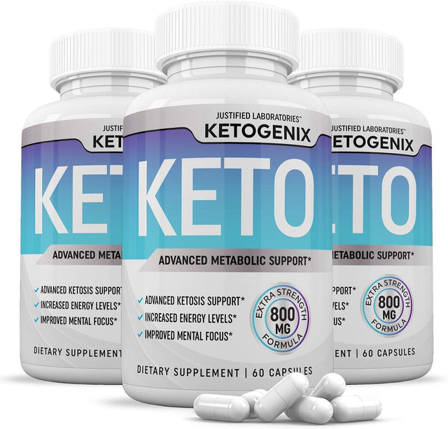 Ketogenix Keto Pills Ketogenic Supplement Includes Gobhb Exogenous Ketones Advanced Ketosis Support for Men Women 180 Capsules 3 Bottles