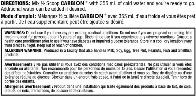 ALLMAX CARBION+, Lemon Lime - 725 G - High-Performance Training Fuel - Boosts Hydration, Performance & Recovery - 25 Servings